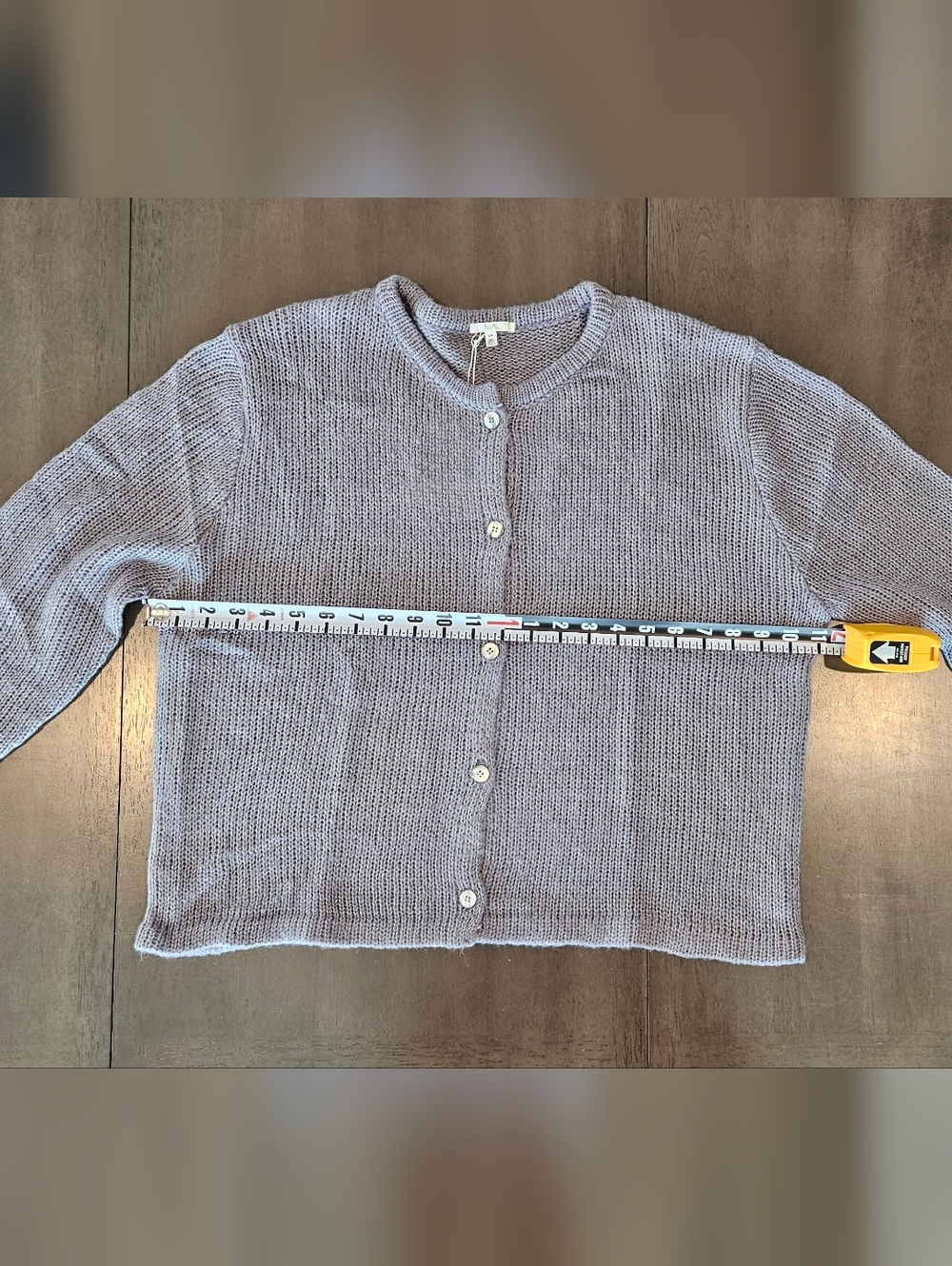 Nia Women's L/XL Grey Button-Front Cardigan NWT - Picture 10 of 11